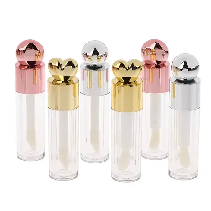Tube de brillant à lèvres galvanisé Transparent de 5ml
