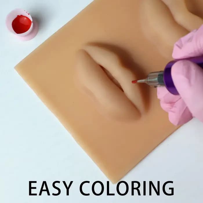 Guapa modèle de lèvres 3D tatouage en Latex maquillage Permanent coloration