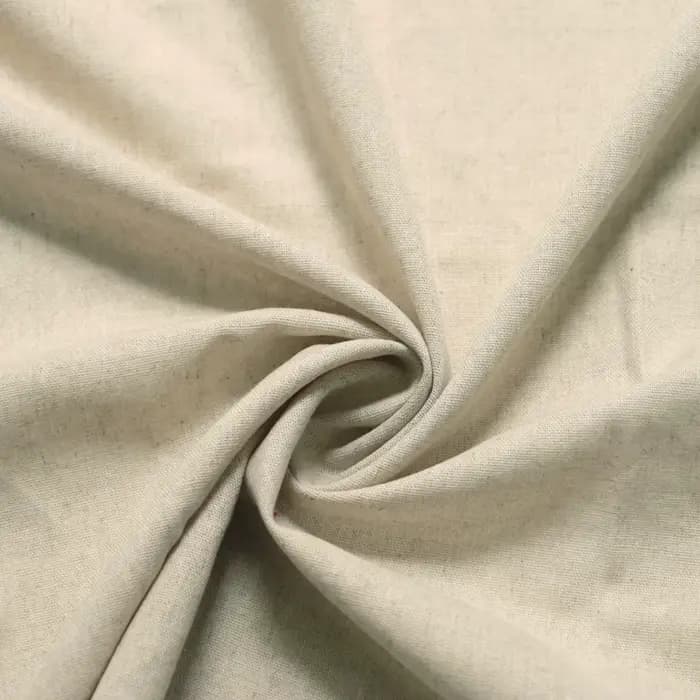 Tissu en coton et lin naturel 50 cm x 140 cm pour la couture, la broderie et les projets de peinture DIY