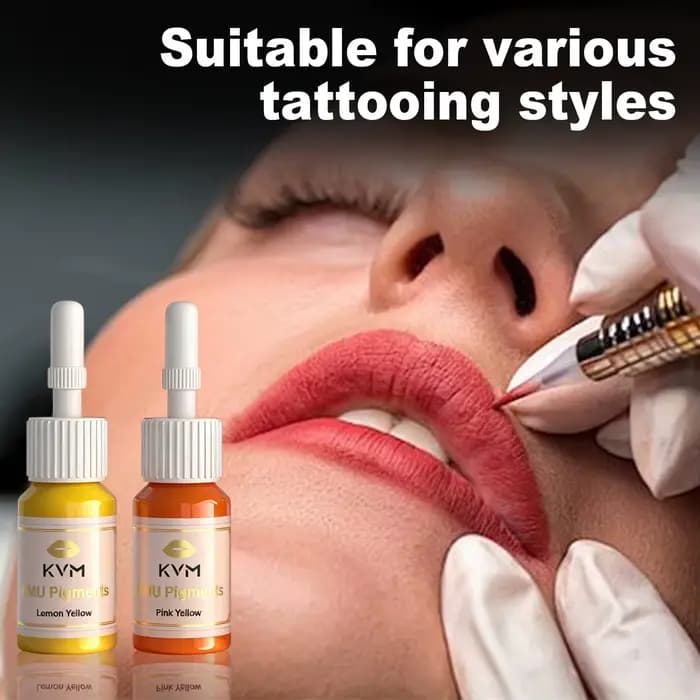 KVM 8 couleurs 5ML encre de tatouage pour les lèvres encres de Microblading maquillage Semi Permanent Pigment