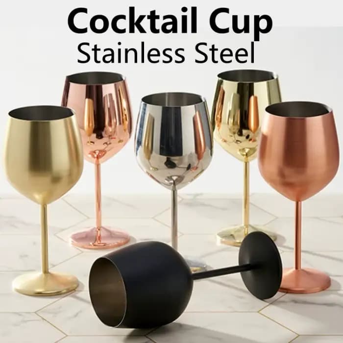 Verre à Cocktail Nordique en Acier Inoxydable, Grand, Durable, Champagne, Extérieur, Métal, Jus Rouge, Vin, Tasse Créative pour Bar, ixet Maison