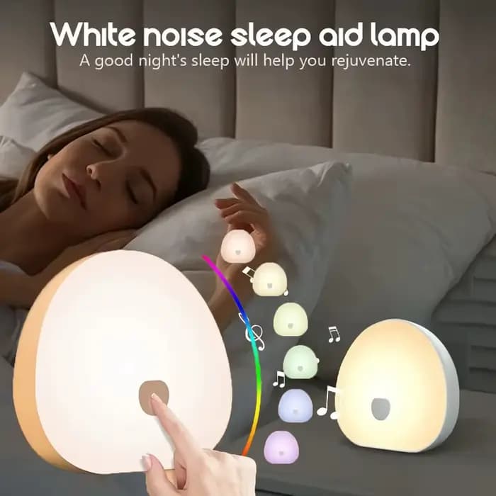Veilleuse à bruit blanc, 7 couleurs, effets de lumière ambiante, 10 sons apaisants, adaptés à la veilleuse de chambre à coucher, nouvelle collection
