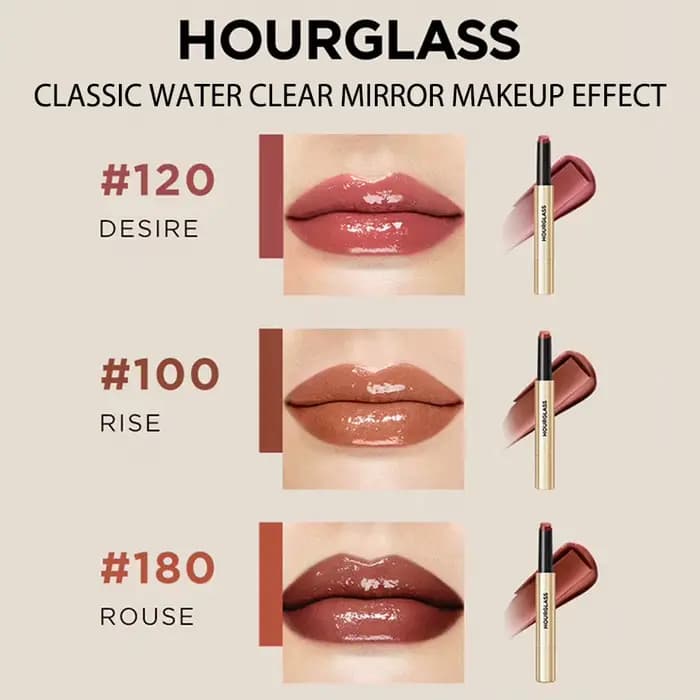 Sablier solide vernis à lèvres hydratant miroir brillant rouge