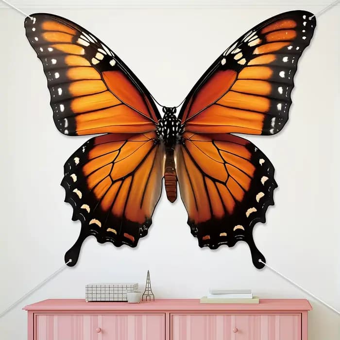 Ailes de papillon Photobooth accessoires bannière monarque papillon photographie fond pour décor de fête bannière suspendue fête d'anniversaire