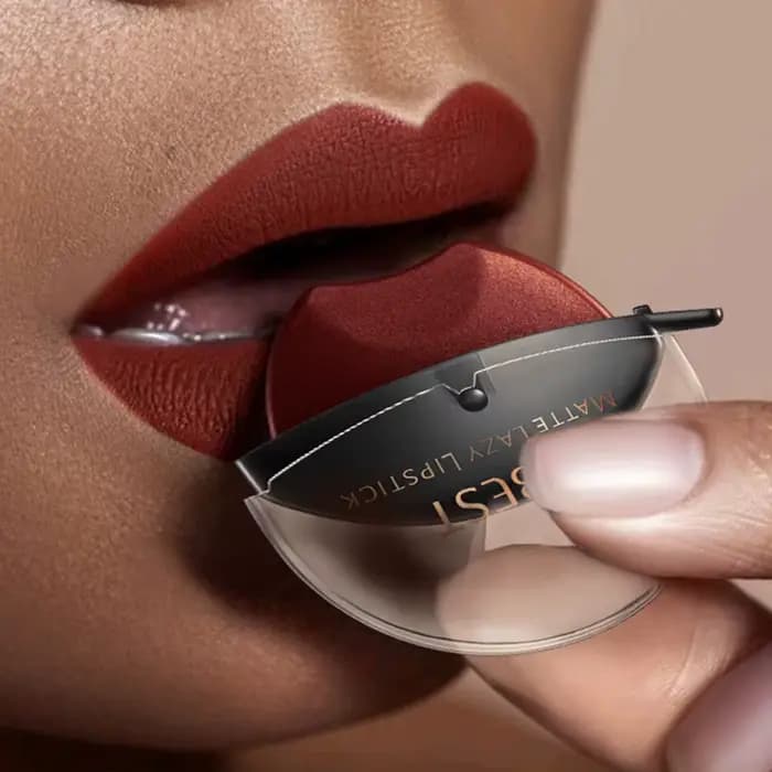 QIBEST rouge à lèvres en forme de lèvre maquillage paresseux