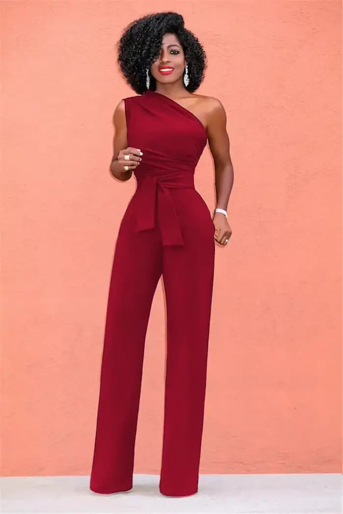 Combinaison pour femmes, col incliné, haut court, pantalon droit, ceinture, Sexy, sans manches, pantalon ample, élégant, charmant, combishort, 2024