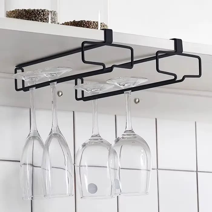 Support à vin pour verres à vin rouge - Étagère de rangement suspendue sans perçage avec égouttoir inversé pour la maison et la cuisine