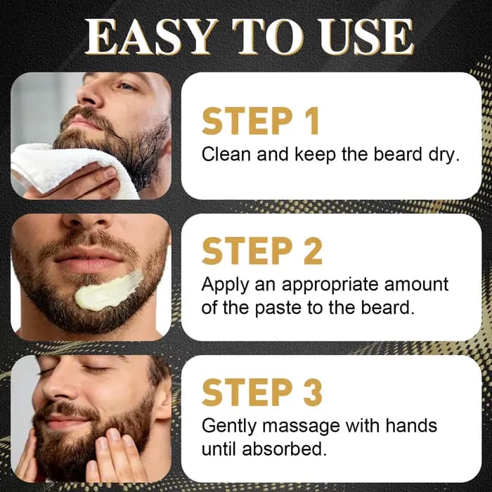 Baume adoucissant et coiffant pour barbe LOCKMIO 30g pour hommes, tenue longue durée, beurre pour moustaches, crème hydratante et définissante pour poils du visage