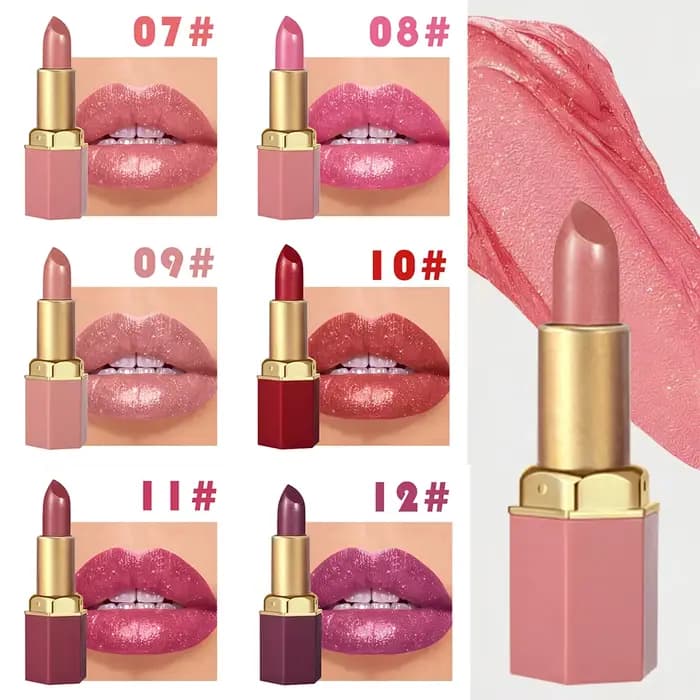 CHOOSE RASME Rouge à lèvres en barre chocolatée 6 couleurs, effet nacré, longue tenue, mat, waterproof
