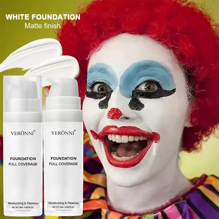 VERONNI fond de teint liquide blanc mat à couverture complète