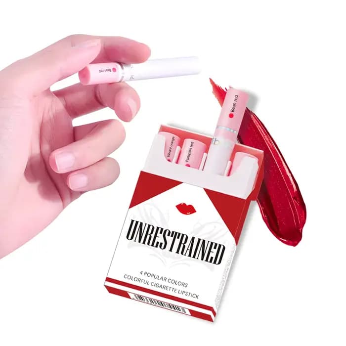 Ensemble de lèvres imperméables à 4 bâtons durables – Rouge