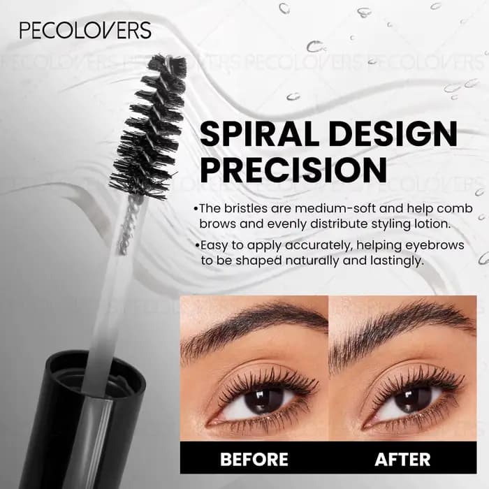1 gel à sourcils avec brosse - Formule douce, léger et non collant, fixation forte, résistant à l'eau, adapté à tous les types de peau