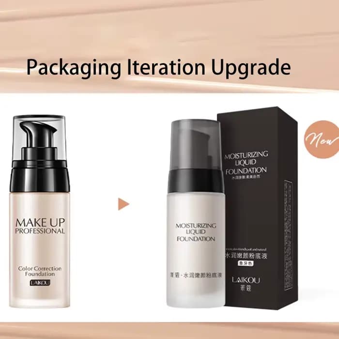 LAIKOU Base de maquillage visage fond de teint liquide BB crème correcteur hydratant contrôle de l'huile blanchissant