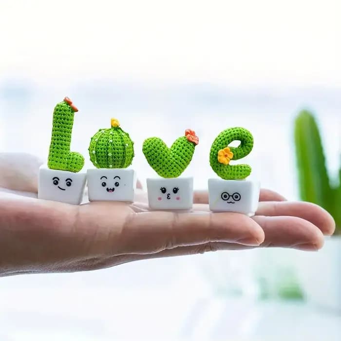 1 ensemble/4 pièces résine succulente Cactus Mini plante verte voiture bureau maison salon artisanat décoration de la maison fée jardin fée jardin