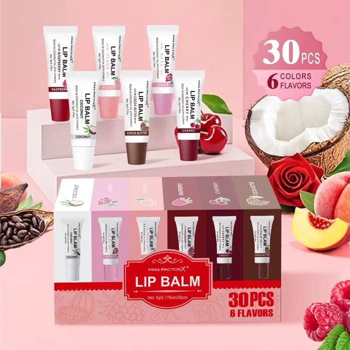 30 pièces MISS FACTORX Rouge à lèvres infusé à l'acide hyaluronique et au collagène - Coloration