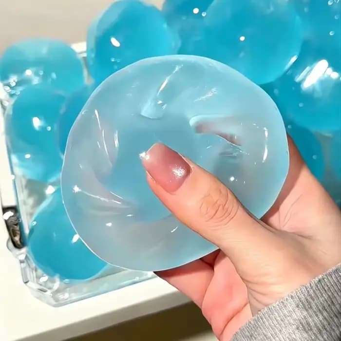 Jouet anti-stress en gelée transparente Vaseline Squishy Ball, doux, non toxique, sensoriel, pour soulager l'anxiété et le TDAH, jouet de bureau pour adultes