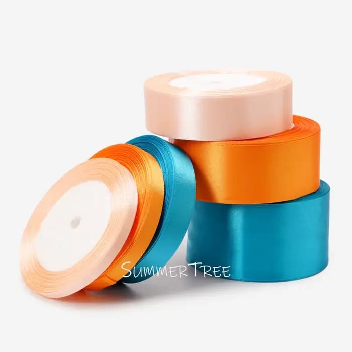 Ruban de satin 25yards 6mm - 50mm, ceinture d'emballage cadeau, nœud fait à la main, bricolage artisanal Halloween, noël, mariage, fête d'anniversaire, décoration