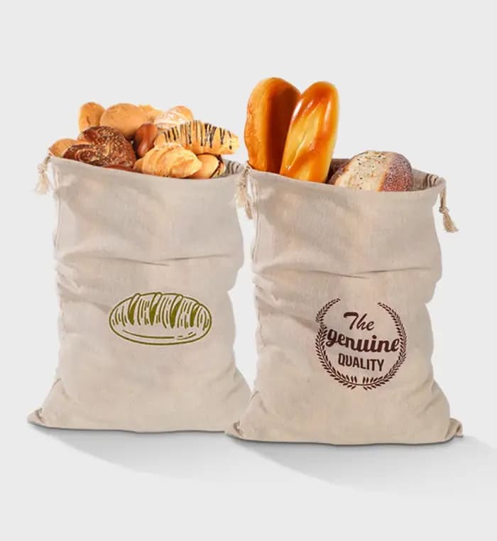Sacs à pain en lin réutilisables avec cordon de serrage pour pain artisanal fait maison, sac de rangement pour pain en lin, sacs à pain en lin pour baguette
