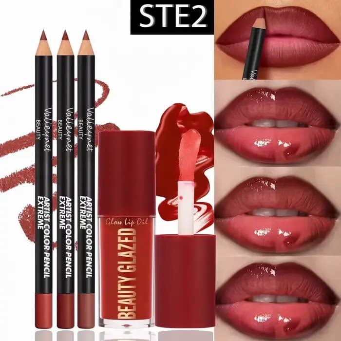 Ensemble de 4 kits pour les lèvres - 3 crayons