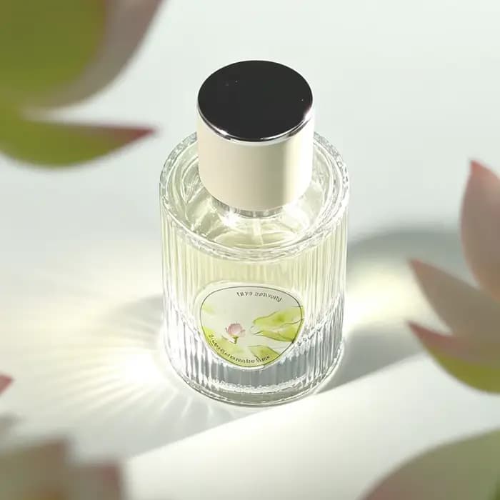 Parfum de lotus frais, fragrance florale et boisée longue durée, beauté orientale, mélangé à du lotus et du jasmin
