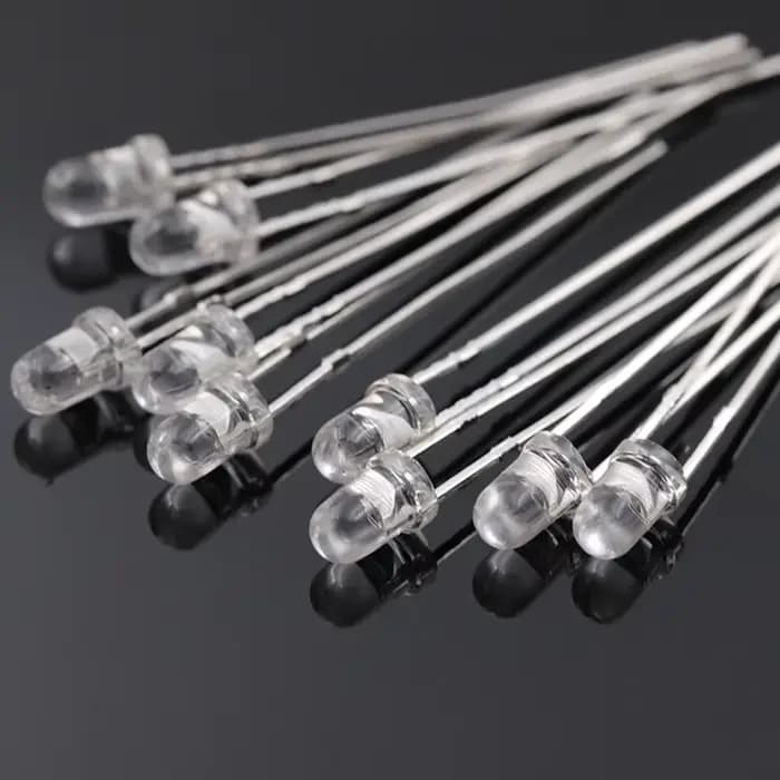 1000 pièces F3mm 2 broches bicolore diffusé rouge bleu vert non polaire Transparent DIP LED Diode électroluminescente