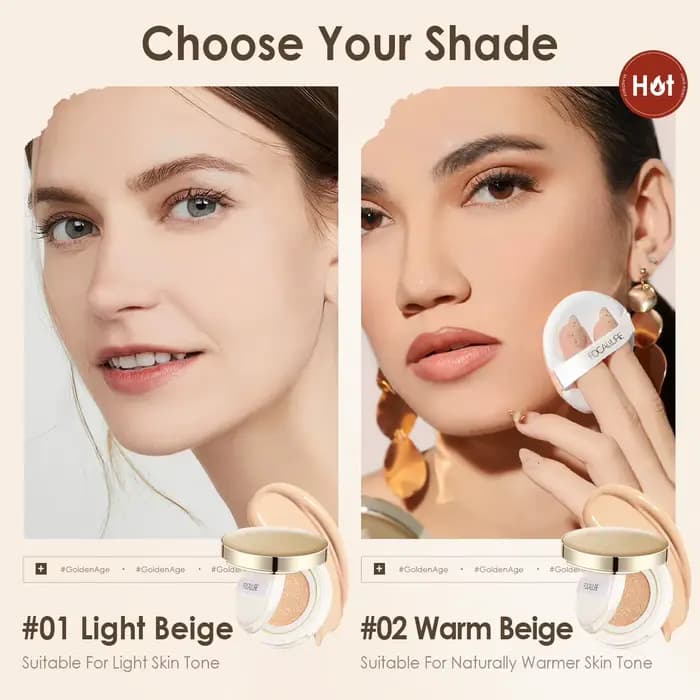 FOCALLURE fond de teint coussin d'air imperméable Base mate sans pores haute couverture crème pour le visage