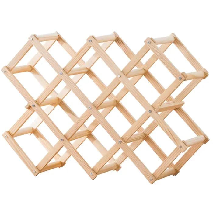 Casier à vin en bois supports de stockage de vin comptoir 10 bouteilles pliable autoportant casier à vin en bois stockage casier à vin pour la cuisine