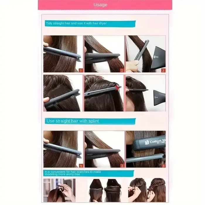 Peigne en V pour cheveux, coiffure, finition, lissage, attelle, outil de coiffure, clip spécial pour perruques