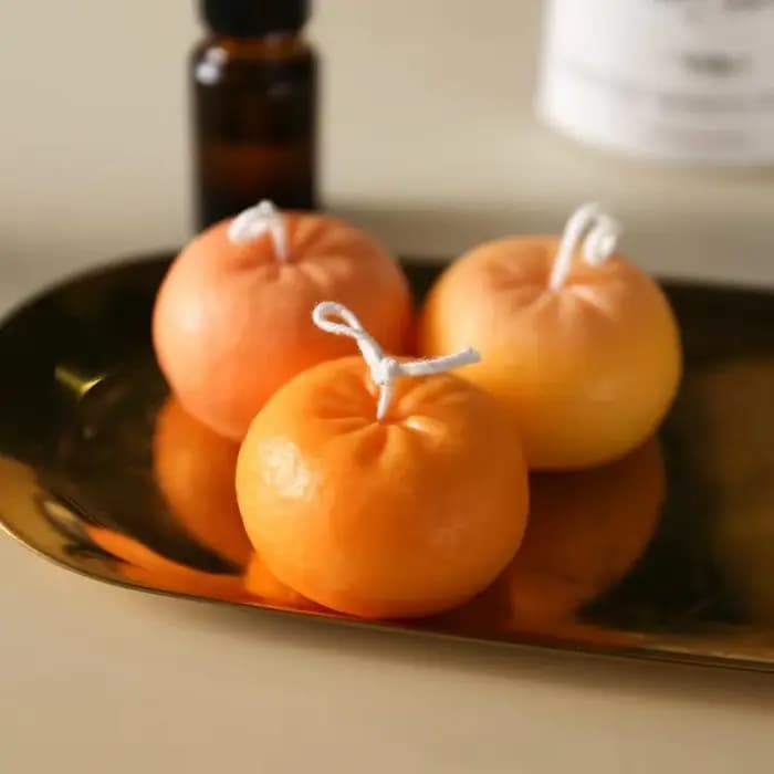 Moule en Silicone pour bougie Orange, moule de cuisson en Mousse en forme de Fruit, utilisé pour la fabrication de bougies