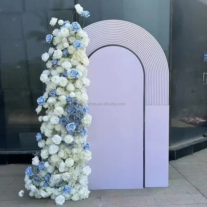 Nouveau Style arc de mariage toile de fond événement fête scène décoration décors fournitures fleur mur fond fleur toile de fond support