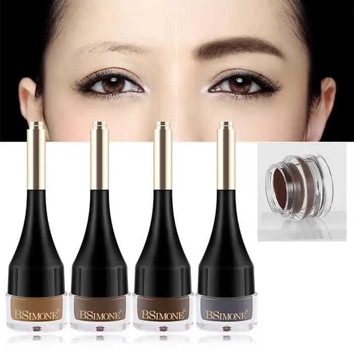 Crème à sourcils effet coussin d'air, gel à sourcils waterproof longue tenue avec brosse, maquillage des sourcils 3D naturel à séchage rapide