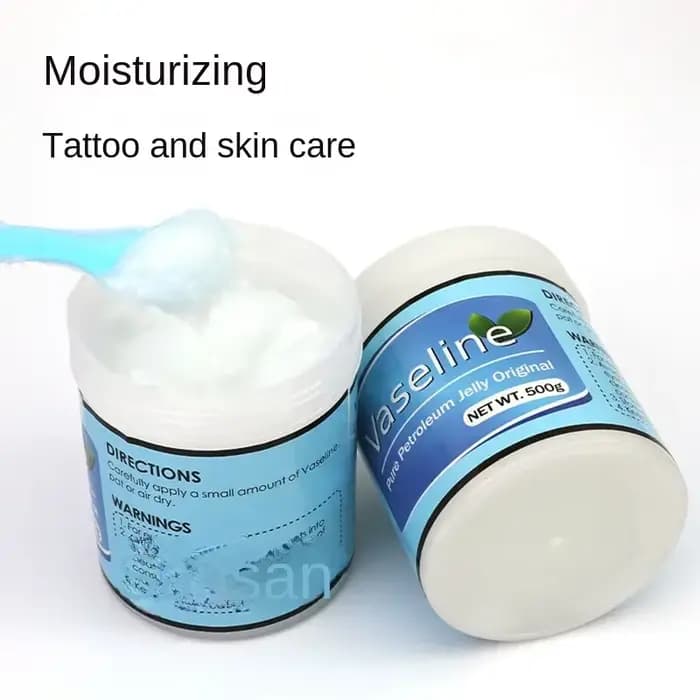 Vaseline Tatouage Classique Pratique 500g Bouteille Blanche pour Lubrification Cutanée et Coloration Auxiliaire Tatouage