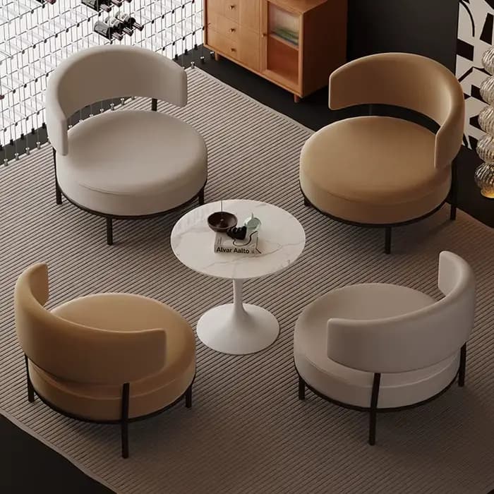 Fauteuils de salon vert Cuddle, chaises de bureau jaunes confortables, canapé de bureau paresseux, fauteuils de salon modernes, meubles colorés