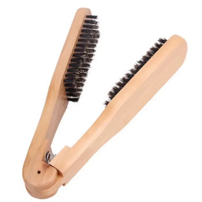 Lisseur de cheveux peigne de coiffure pince à lisser brosse crinière Double face coiffure repassage attelle de coiffure droite