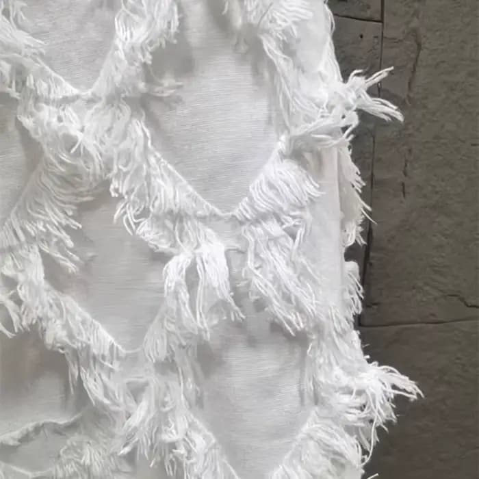 Tissu en coton et lin de Style chinois Vintage, matériel à franges découpées pour robes, vêtements, couture de styliste, vente en gros de mode pour femmes