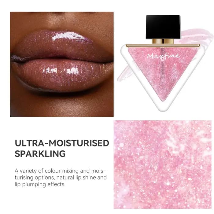Gloss à lèvres transparent et translucide