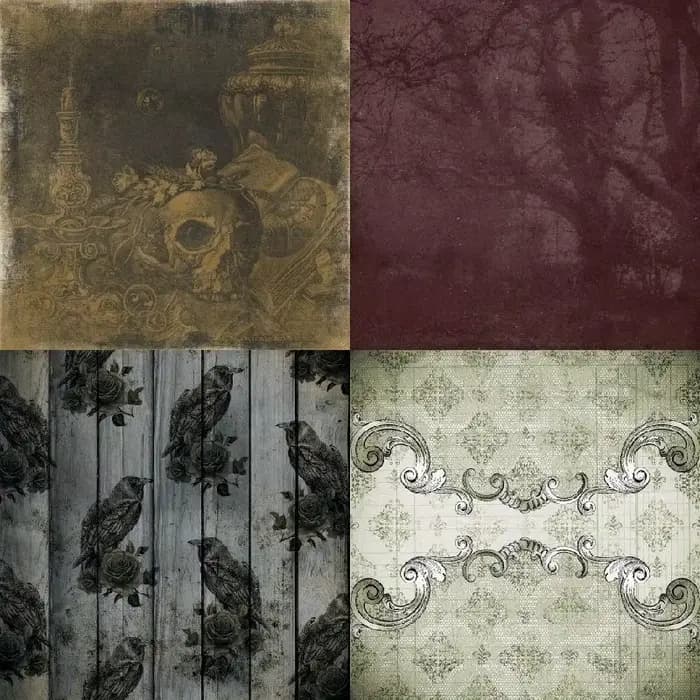 Pack de 24 feuilles de papier scrapbooking couleur foncée, papier artisanal fait main, bloc de fond pour loisirs créatifs