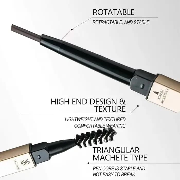 Crayon à double tête imperméable avec brosse