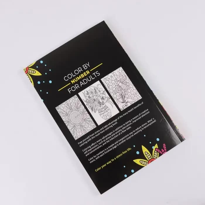 Livre de coloriage par numéros pour adultes, 80 pages, pour soulager l'anxiété et le stress, avec des motifs uniques, pour hommes, femmes et adolescents