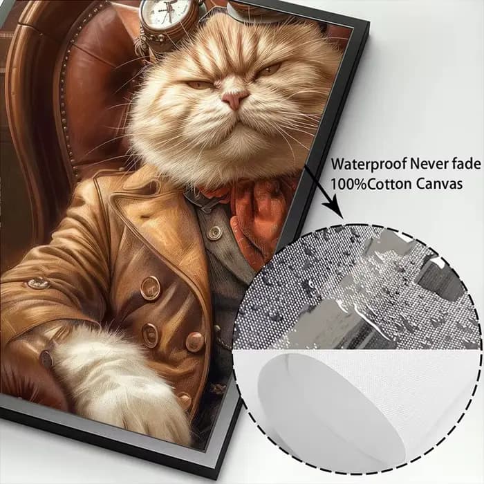 Affiches imprimées sur toile avec Portrait d'animaux Steampunk, images rétro, peinture murale d'art pour décoration de salon et de maison