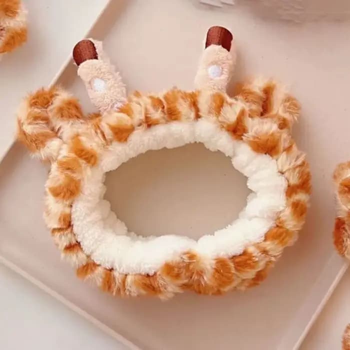 Bandes de Sauna artificiel astiques et Absorbantes en Forme de Girafe pour le Lavage du Visage, Accessoire de Soins de la Peau, pour le Maquillage