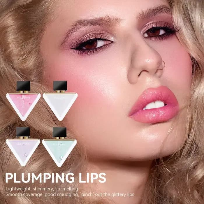 Gloss à lèvres transparent et translucide