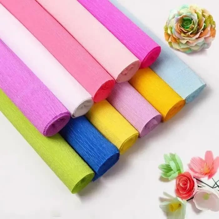 250*50 cm/rouleau bricolage fleur emballage emballage crêpe papiers matériaux faits à la main artisanat papier d'emballage papiers appropriés pour la maison