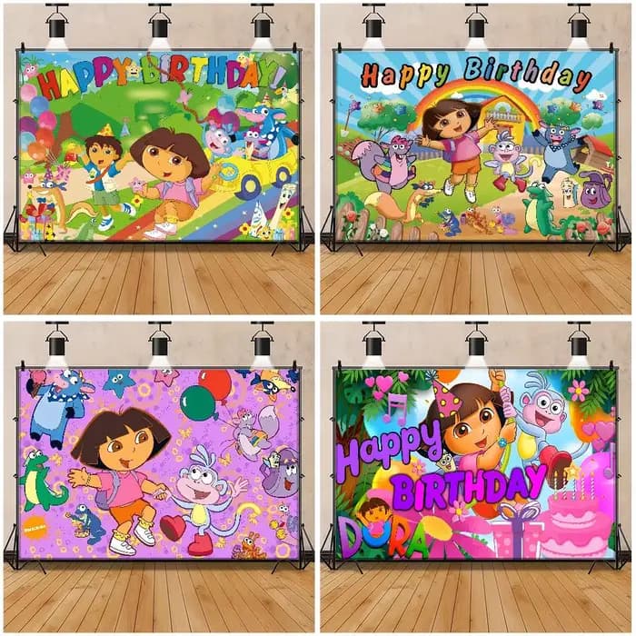 Toile de fond d'anniversaire avec fenêtre et cheminée, arrière-plans photographiques pour studio photo D-Dora The E-Explorer