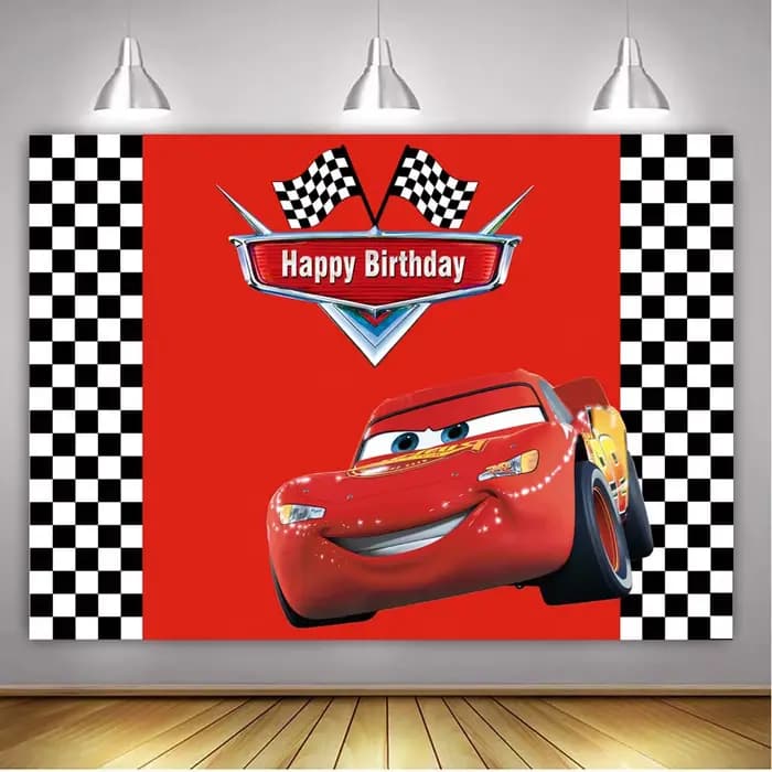 Toile de fond pour photographie, bannière de voitures de dessins animés pour enfants, décoration de fête d'anniversaire, arrière-plan Photo, décor de salle de réception-cadeau pour bébé, affiche