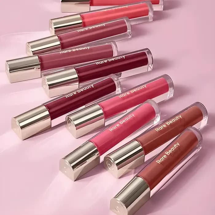 Rare Beauty Glossy Lip Blam Apricot Neutral Mauve Rose Berry Nourishing Lip Gloss Happy Hope Wonder Moisturizing Lipstick Makeup