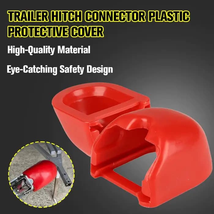 Accessoires de modification pour remorques et camping-cars : Cache-rotule de connexion en plastique rouge, protection pour connecteur, pièces de modification