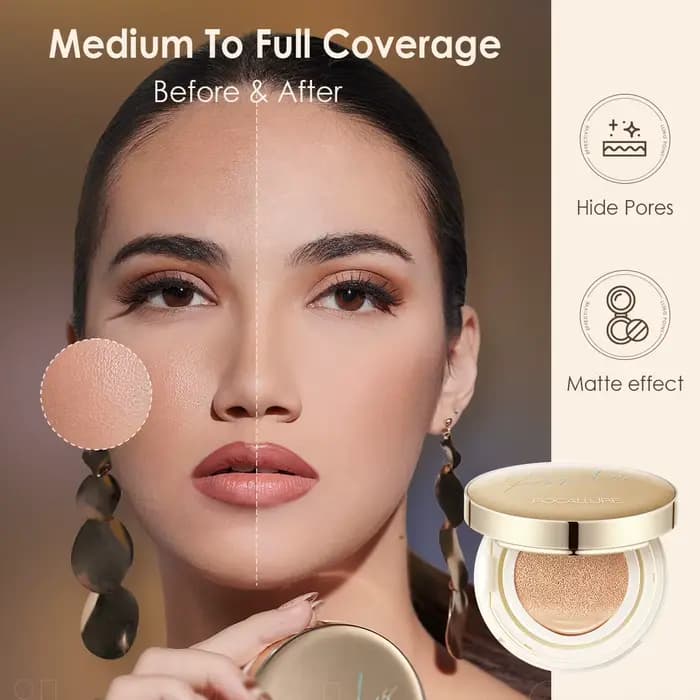 FOCALLURE fond de teint coussin d'air imperméable Base mate sans pores haute couverture crème pour le visage