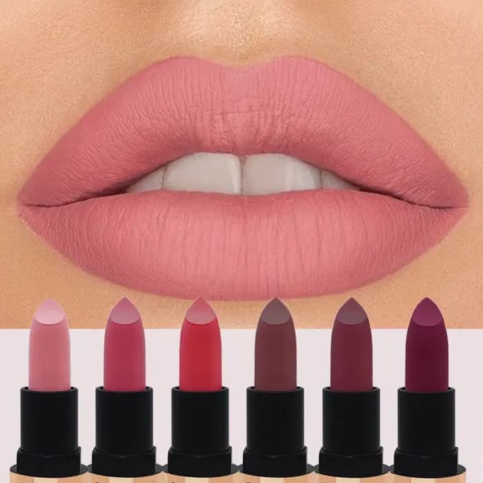 1 pièce Rouge à lèvres velours mat soyeux nude pêche