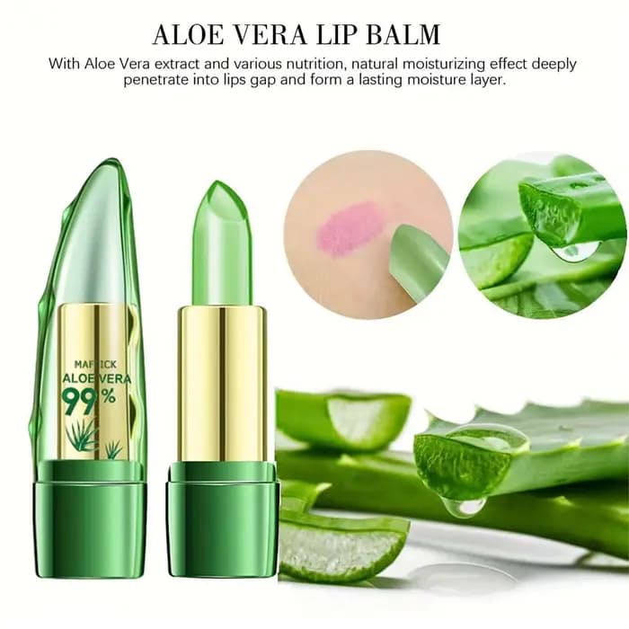 Rouge à lèvres à changement chaud à l'aloe vera pour une protection